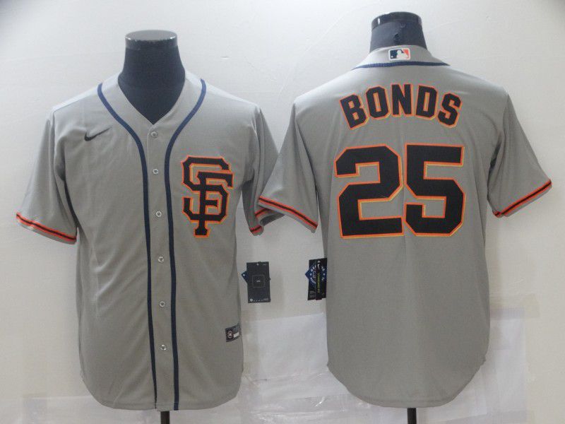 Men San Francisco Giants #25 Bonds Grey Game Nike 2021 MLB Jerseys->philadelphia phillies->MLB Jersey